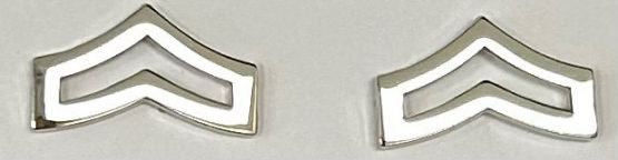 CORPORAL COLLAR PINS - 3/4" MINI - SOLD in PAIRS.
